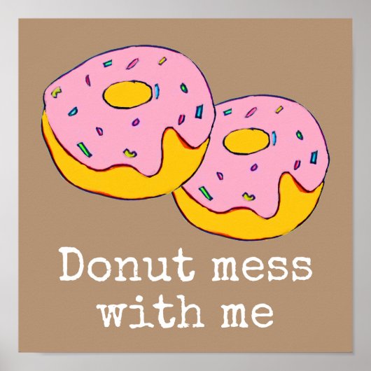 Rosa Eisdecke niedliche Nahrungskunst Poster (Vorne)