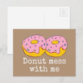 Rosa Eisdecke niedliche Nahrungskunst Postkarte (Vorne/Hinten)