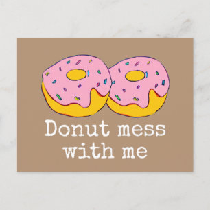 Rosa Eisdecke niedliche Nahrungskunst Postkarte