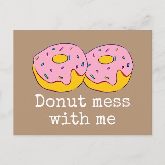 Rosa Eisdecke niedliche Nahrungskunst Postkarte (Vorderseite)