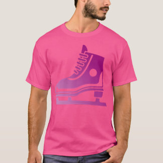 Rosa Eislaufschuhe Eiskunstlauf Mädchen Eislaufen T-Shirt