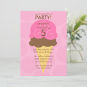 Rosa Eistüte-Geburtstags-Einladung Einladung (Stehend Vorderseite)