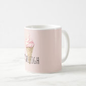 Rosa Eistüte Kaffeetasse (VorderseiteRechts)