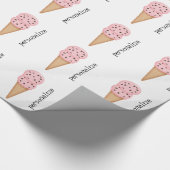 Rosa Eistüten personifizieren Packpapier (Ecke)