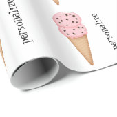 Rosa Eistüten personifizieren Packpapier (Rolleneckpunkt)