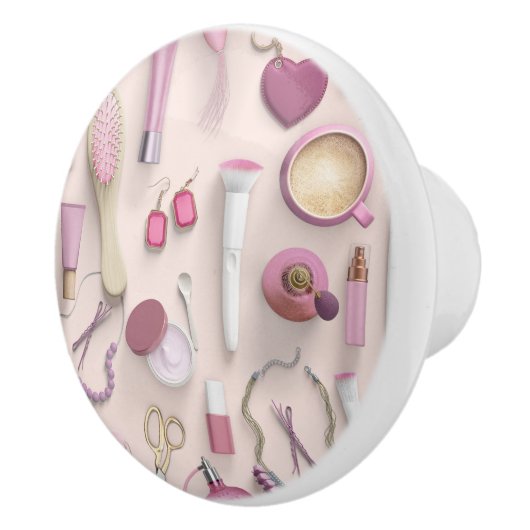 Rosa Eitelkeits-Tabelle Keramikknauf (Rechts)