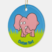 Rosa Elefant Cartoon Keramik Ornament (Links)
