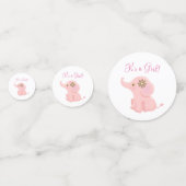 Rosa Elefant Es ist ein Girl Table Confetti Konfetti (Rückseiten)