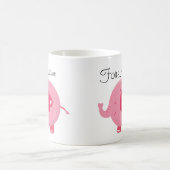 Rosa Elefant-für immer kundenspezifische Tasse (Mittel)