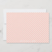 Rosa Elefant Little Bird Baby Dusche Einladung (Rückseite)