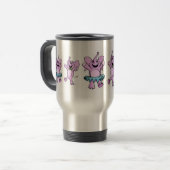 Rosa Elefant-Logo-Reise-Tasse Reisebecher (Vorderseite Links)