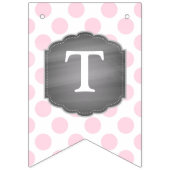 Rosa Elefant-Mädchen-Babyparty Wimpelkette (Erste Fahne)