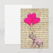 Rosa Elefant mit Ballons (Vorne/Hinten)
