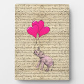 Rosa Elefant mit Ballons Fotoplatte (Vorderseite)