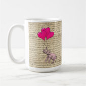 Rosa Elefant mit Ballons Kaffeetasse (Links)