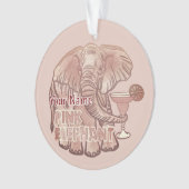 Rosa Elefant Ornament (Vorderseite)