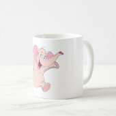 rosa Elefant pink elephant Kaffeetasse (VorderseiteRechts)