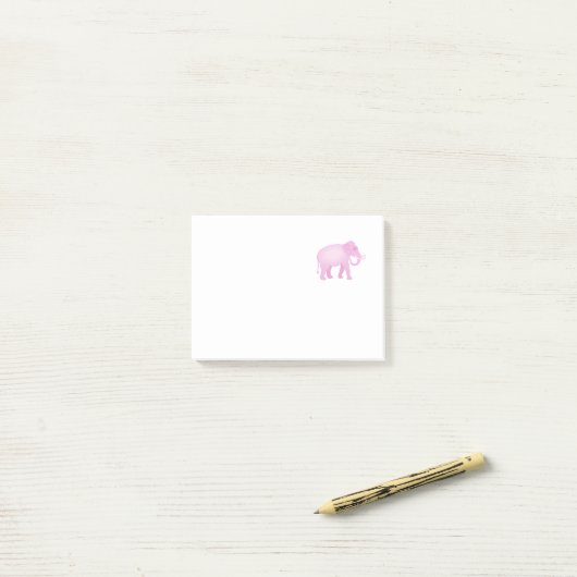 Rosa Elefant Post-it Klebezettel (Auf Schreibtisch)