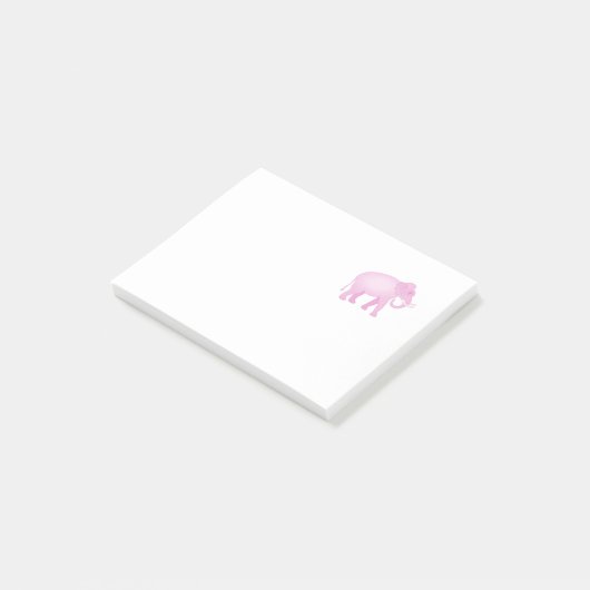 Rosa Elefant Post-it Klebezettel (angewinkelt)