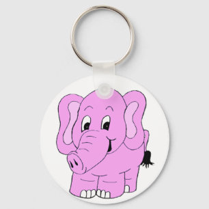 Rosa Elefant Schlüsselanhänger