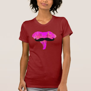 ROSA ELEFANT-SCHNURRBART T-Shirt