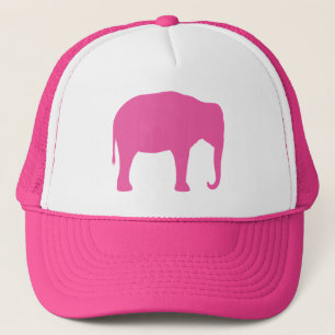Rosa Elefant-Silhouette Truckerkappe