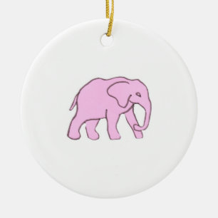 Rosa Elefant-Verzierung Keramikornament