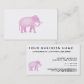 Rosa Elefant Visitenkarte (Vorne/Hinten)