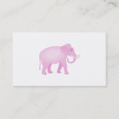 Rosa Elefant Visitenkarte (Vorderseite)