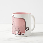 Rosa Elefant Zweifarbige Tasse (VorderseiteRechts)