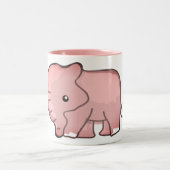 Rosa Elefant Zweifarbige Tasse (Mittel)