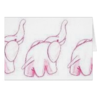 Rosa Elefanten auf Parade