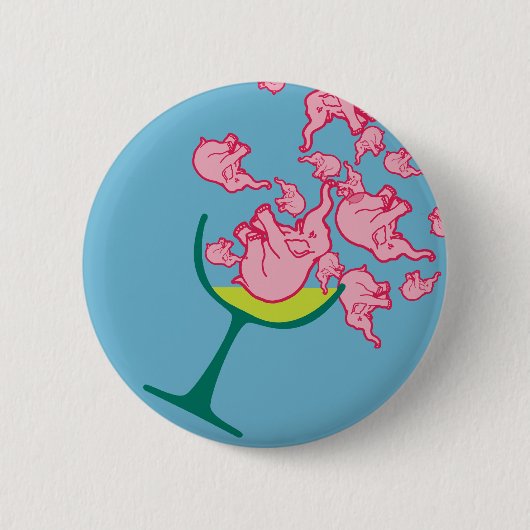 Rosa Elefanten Button (Vorderseite)