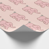 Rosa Elefanten Geschenkpapier (Ecke)