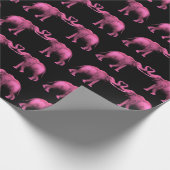 Rosa Elefanten in der Liebe Geschenkpapier (Ecke)