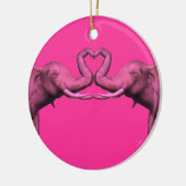 Rosa Elefanten Keramikornament (Links)