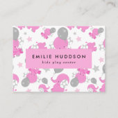 Rosa Elefanten, Kinderspielzentrum, Aktivitätszent Visitenkarte (Vorderseite)