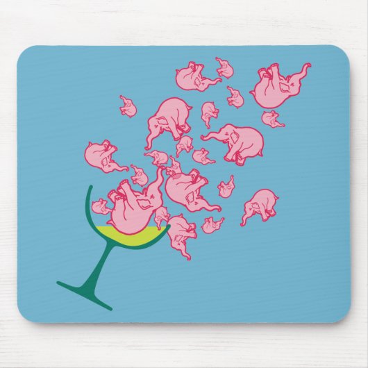 Rosa Elefanten Mousepad (Vorne)