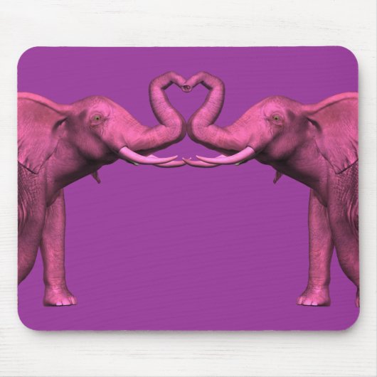 Rosa Elefanten Mousepad (Vorne)