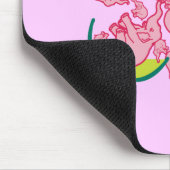 Rosa Elefanten Mousepad (Ecke)