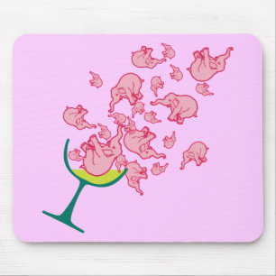 Rosa Elefanten Mousepad
