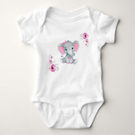 Rosa Elefantenbaby-Bodysuit Baby Strampler