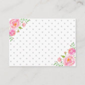 Rosa Elefantenbücher für Babybuchanfrage Begleitkarte (Rückseite)