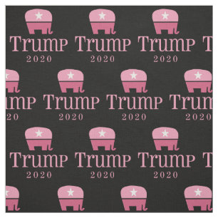 Rosa Elefantenfrauen für Donald Trump 2020 Stoff