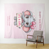 Rosa Elefantenkugel Wandteppich (Beispiel (Horizontal))