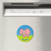 Rosa Elefantenmagnet am Cartoon Magnet (In Situ (Geschirrspüler))