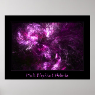 Rosa Elefantennebel Poster