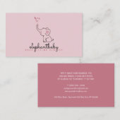 Rosa Elefantenschmetterlinge Visitenkarte (Vorne/Hinten)