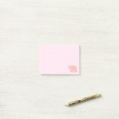 Rosa Elefantensilhouette Post-it Klebezettel (Auf Schreibtisch)
