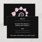 Rosa Elefantenspirale. RSVP Karte (Vorne/Hinten)